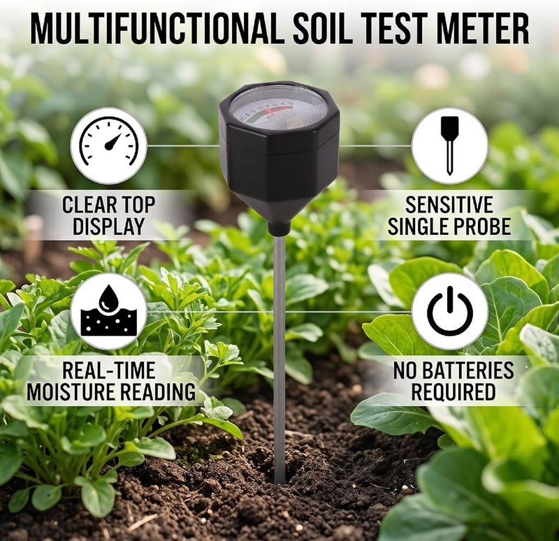 TOPINCN Soil PH Meter with Single Probe, Measure Soil Tester for Garden - Image 2