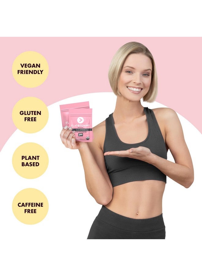 Flat Tummy Tea شاي البطن المسطح - برنامج من خطوتين لمدة 4 أسابيع - شاي ديتوكس لزيادة الطاقة وتقليل الانتفاخ* - تطهير طبيعي بالكامل مع الشاي الأخضر، بلسم الليمون، الهندباء، الشمر، والمزيد - دعم الهضم - Image 3