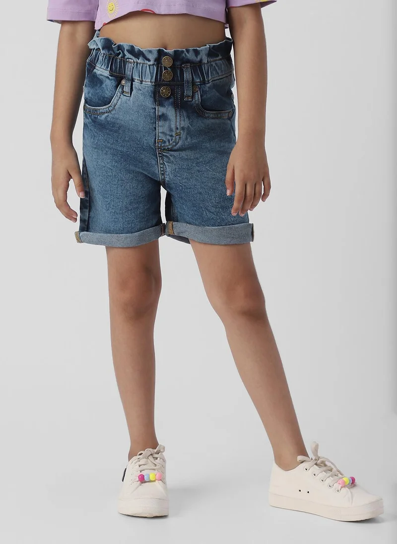 Nautinati  Nautinati Girls Cotton Combo Set of Crop Top and Denim Shorts for Women | Best Price UAE