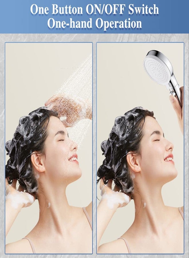 DOILIESE Shower Head with Handheld Shower Head with ON/Off Switch, 3-Modes High Pressure, with 60in Hose, Chrome Finish - Image 2
