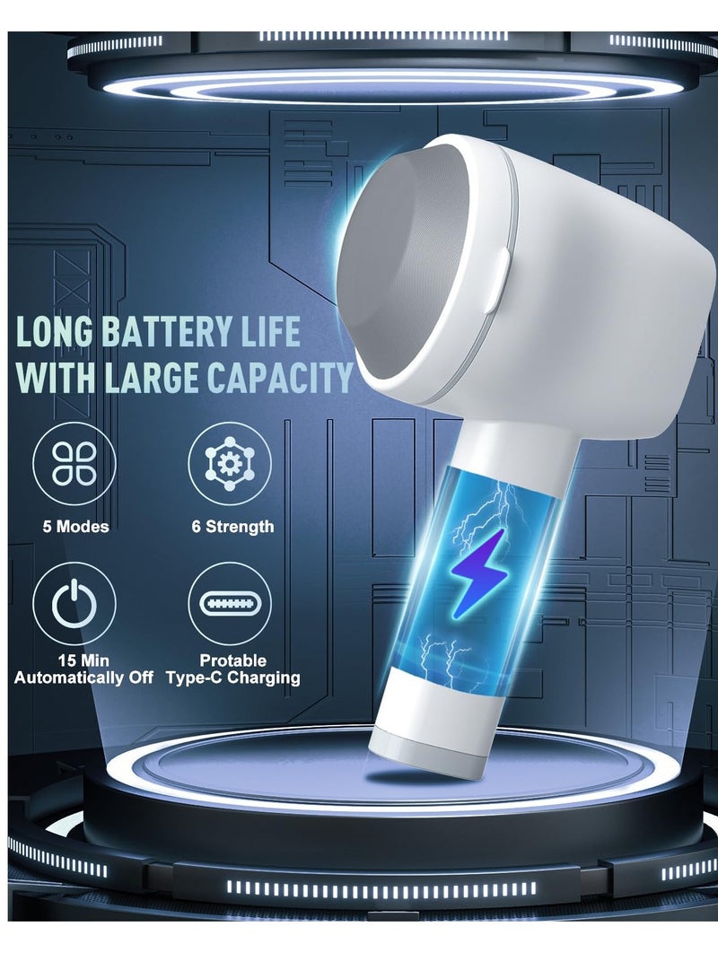 آلة تشكيل الجسم، جهاز تدليك كهربائي لاسلكي محمول لعلاج السيلوليت، جهاز تدليك عميق بالأنسجة مع شاشة تعمل باللمس، آلة تصريف اللمف مع 8 ملحقات تدليك - Image 2