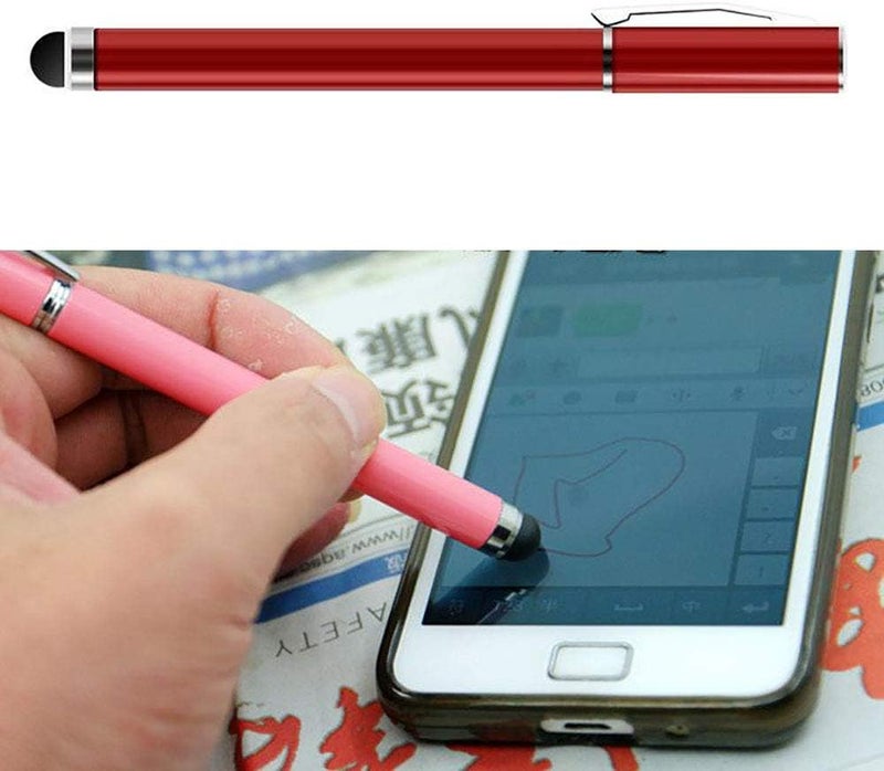 3إي قلم لمس صغير 2 في 1 لأجهزة iPhone وSamsung وHuawei وHonor (أحمر داكن) - Image 2