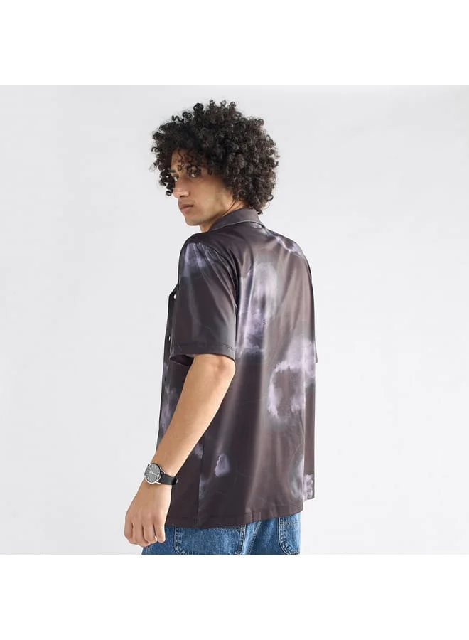 Splash FAV All-Over Print Camp Collar Shirt with Short Sleeves