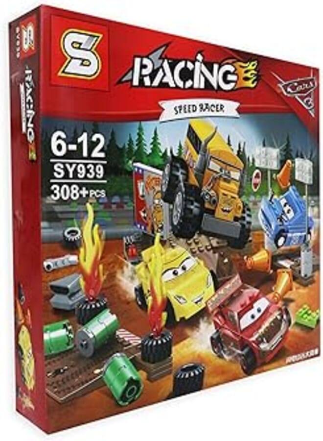 Pixar Cars Movies - Speed Racer Building Blocks, 308 Pieces - Sy939, 6+