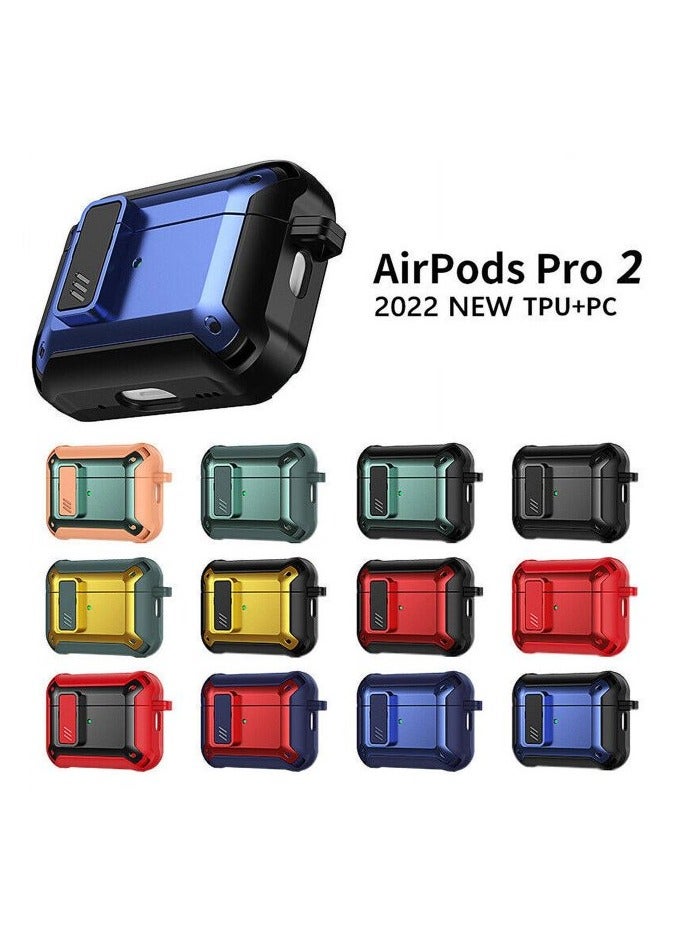 Shockproof Luxury Full PC Earphone Case With Keychain AirPods Pro 2 - Image 5