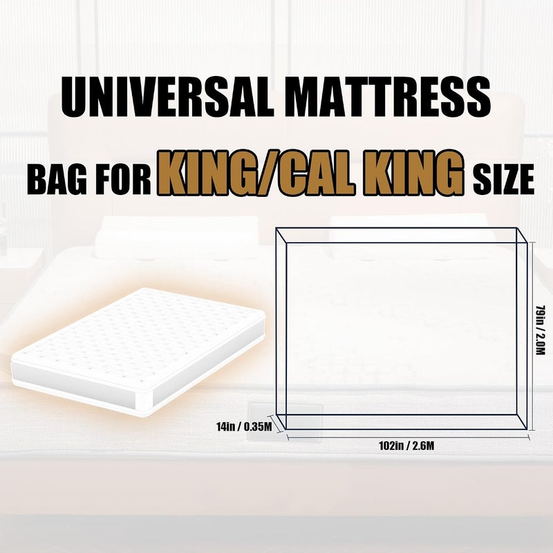 PROMORE Super King Size Mattress Cover for Moving, Storage - Mattress Bags for Moving and Transport, Mattress Protector Storage Bag - Strong, Reusable, Tearproof, Waterproof, Anti-dust - Image 2