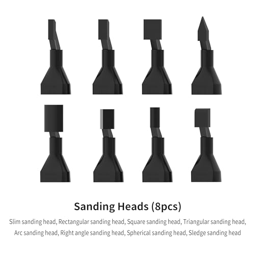 ANSAI Reciprocating Sander,USB Quick Charging Sanding Pen With 8pcs Sanding Head,Self-Adhesive Sandpaper Pre-cut mesh 134pcs (ESA) - Image 3