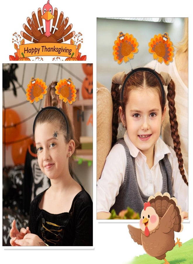 CHARMARK Turkey Headband Fall Thanksgiving Cartoon Turkey Hair Accessories for Women Men Autumn Orange Brown Headbands Fashion Party Decoration 1Pcs (Style 1) - Image 4