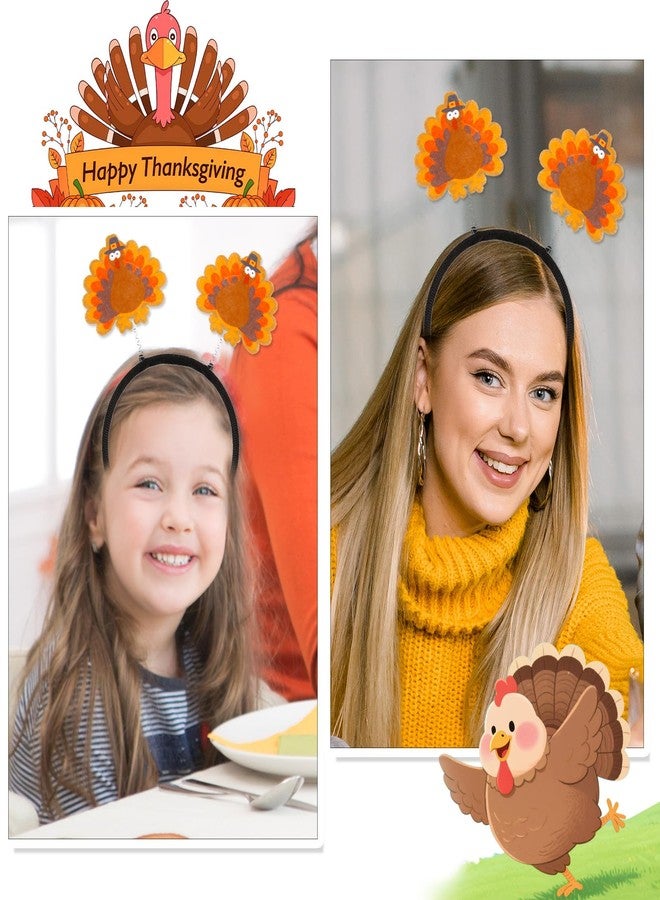 CHARMARK Turkey Headband Fall Thanksgiving Cartoon Turkey Hair Accessories for Women Men Autumn Orange Brown Headbands Fashion Party Decoration 1Pcs (Style 1) - Image 5