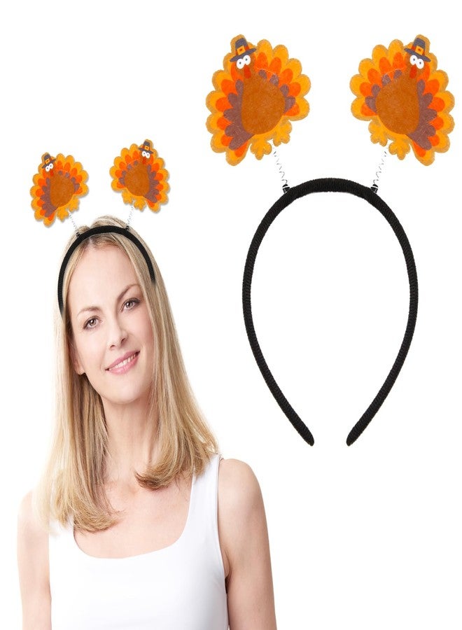 CHARMARK Turkey Headband Fall Thanksgiving Cartoon Turkey Hair Accessories for Women Men Autumn Orange Brown Headbands Fashion Party Decoration 1Pcs (Style 1) - Image 1