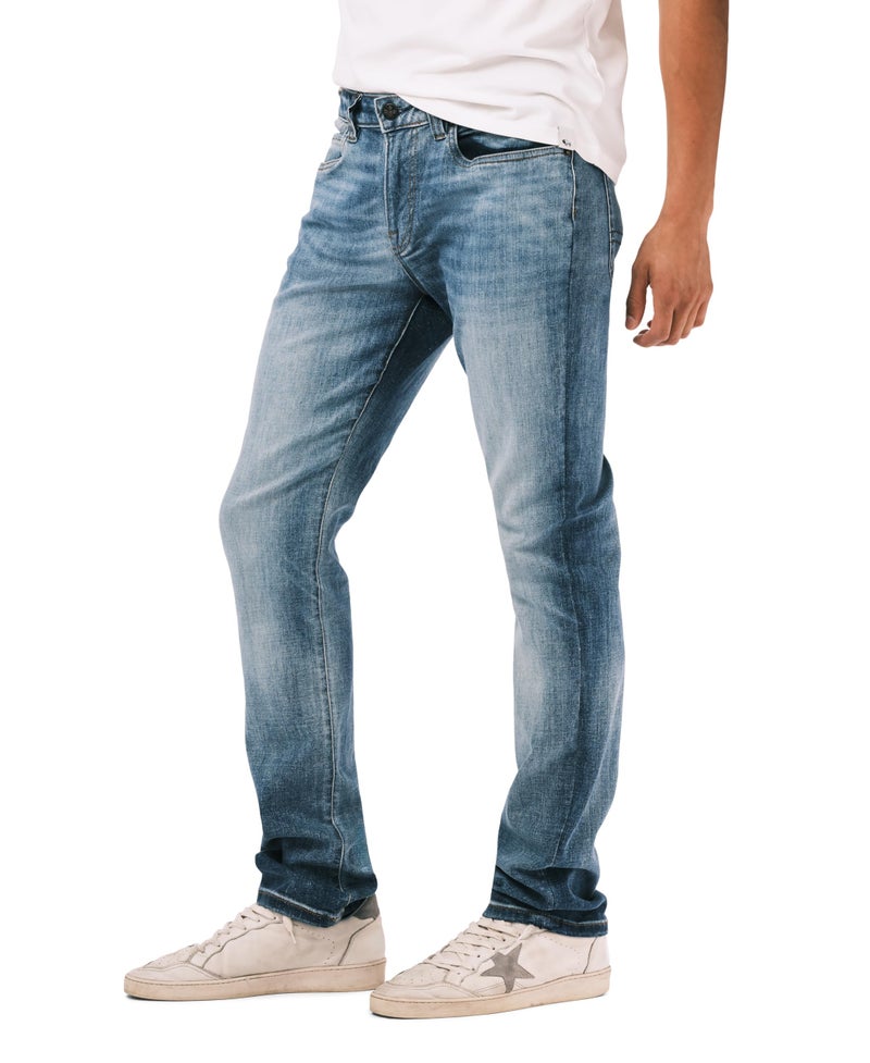 Buffalo David Bitton Men's Slim Ash Jeans, Authentic and Sanded Indigo, 34W x 32L - Image 2