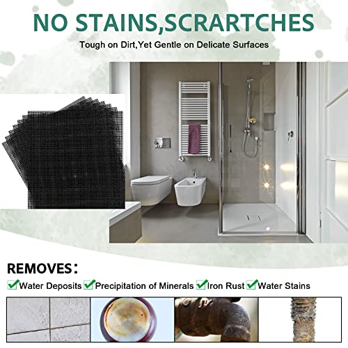 Skyley 24 Pack Flexible Scrubbing Screen Cleaning Mesh for Household 5.5 x 4 Inch Cleaner Toilet Hard Water Ring Remover Scouring Pad Abrasive Grit Cleaning Screen for Remove Carbon, Rust and Scale - Image 2