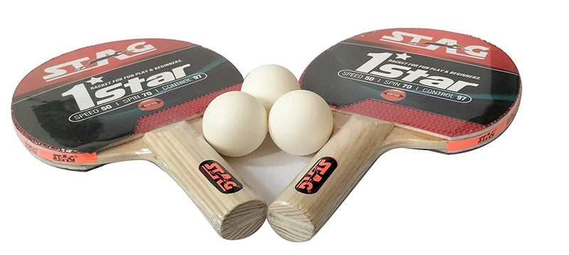 STAG طقم تنس طاولة محترف | مطاط معتمد من ITTF - مضارب تنس طاولة وكريات T.T متضمنة | مجموعة ألعاب بينغ بونغ شاملة - ملحقات لعبة الطاولة - Image 3