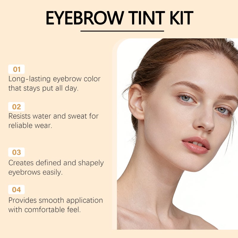 Zephoco Light Brown Eyebrow Cream Set, Gentle Formula, Silky Smooth For Daily Makeup, Color-Rich And Long-Lasting Without Being Overpowering - Image 5