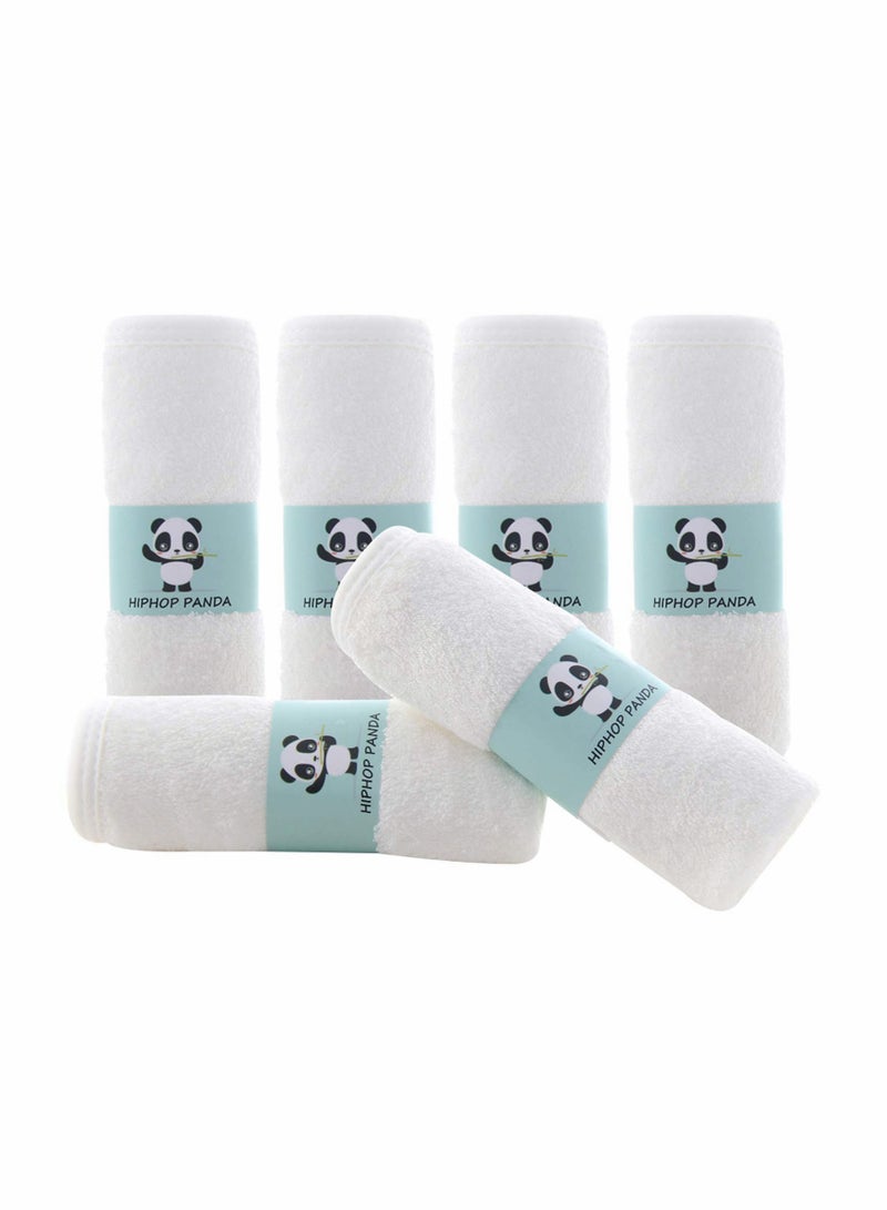 SYOSI Hypoallergenic Bamboo Baby Washcloths - 2 Layer Ultra Soft Absorbent Bamboo Towel - Newborn Bath & Face Towel - Washcloths for Delicate Skin - Boy Girl Shower Gift (6 Pack)  - Image 1
