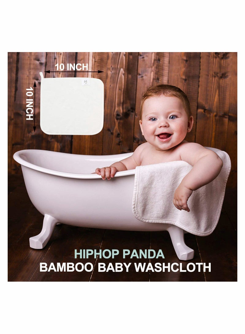 SYOSI Hypoallergenic Bamboo Baby Washcloths - 2 Layer Ultra Soft Absorbent Bamboo Towel - Newborn Bath & Face Towel - Washcloths for Delicate Skin - Boy Girl Shower Gift (6 Pack)  - Image 4