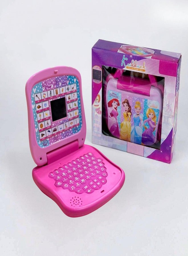 Kriiddaank Educational Laptop - LTS Princess Theme, Fun Learning Toy Laptop for Kids - Image 1
