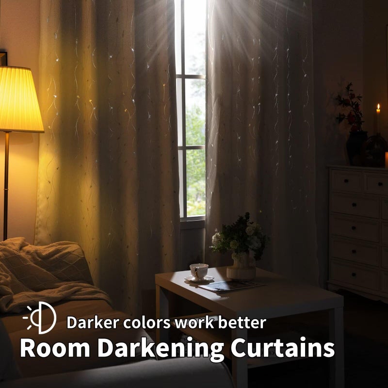 BGment Blackout Curtains 84 Inch Length 2 Panels Set, Grommet Thermal Insulated Blackout Curtains with Wave Line and Dots Printed for Bedroom,Camel, 2 Panels, Each Panel 52 x 84 Inch - Image 3
