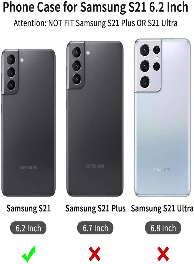 Asuwish Phone Case for Samsung Galaxy S21 Glaxay S 21 5G 6.2 inch with Tempered Glass Screen Protector and Credit Card Holder Wallet Cover Stand Leather Cell Accessories Gaxaly 21S G5 Cases Women Men Blue - Image 2