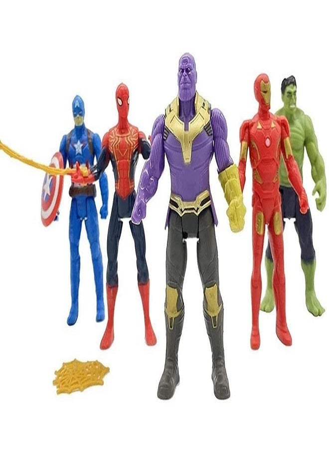AVENGERS Superhero  Toy Set - Superhero  Figure Toys Superheroes Set, Toy for Kids- Multicolor Play Set (Set of 5 Figures) - Image 2