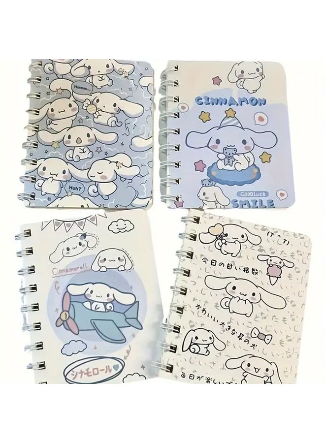 مجموعة Cinnamoroll المكونة من 4 قطع: دفاتر ملاحظات حلزونية A7 مع فواصل وصفحات مربعات - Image 5