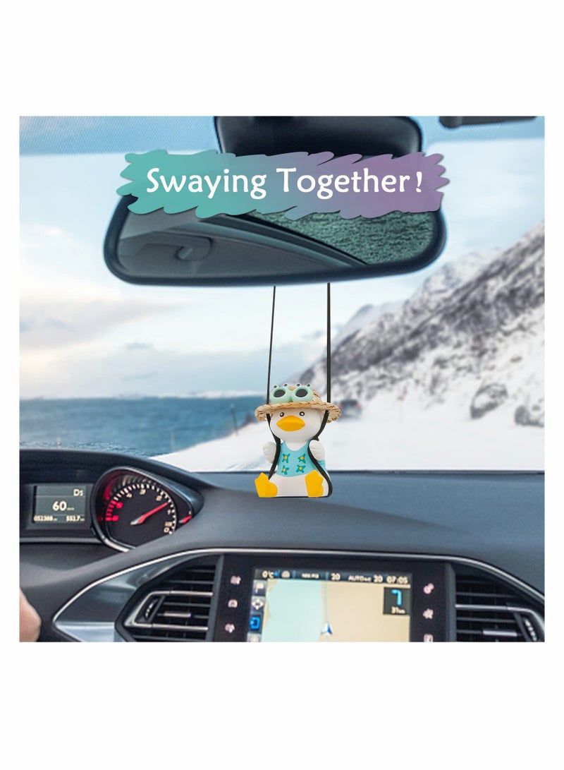 Excefore Cute Swing Duck Car Pendant Interior Rearview Mirrors Charms Ornament Room Decor for Home Indoor - Image 5