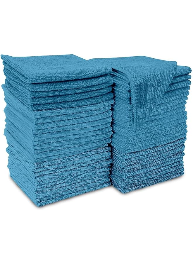 promass Microfiber Towels All Purpose Washable Reusable Cleaning Cloth for Cars, Kitchen, House - Highly Absorbent and Lint-Free Glass Cleaning Rags (10, blue) - Image 1