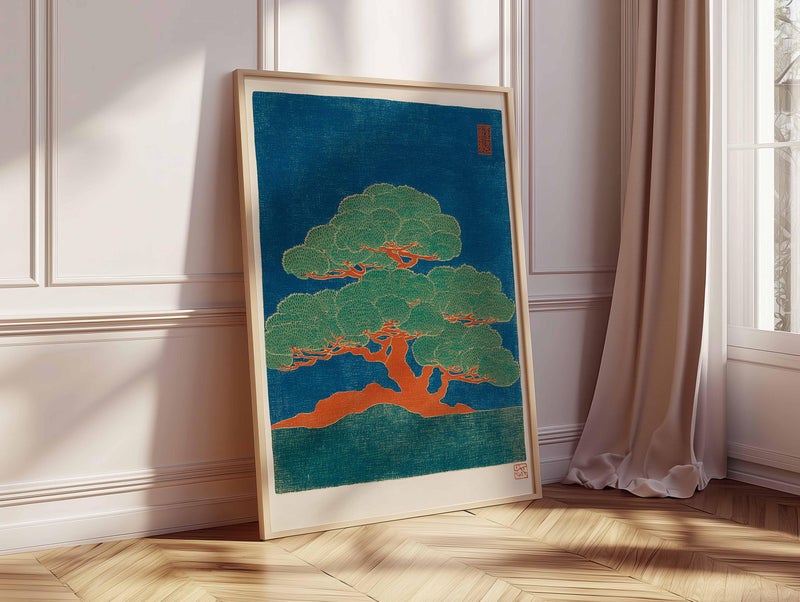 TNESSENTIAL Japanese Tree Wall Art, Vintage Botanical Print, Oriental Decor - Image 5
