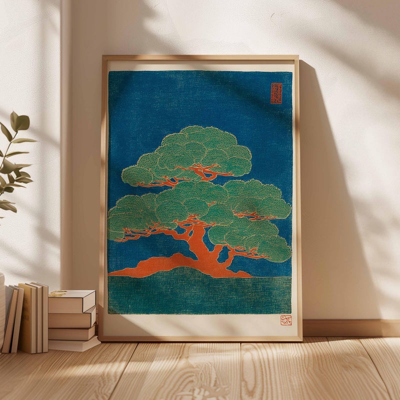 TNESSENTIAL Japanese Tree Wall Art, Vintage Botanical Print, Oriental Decor - Image 4