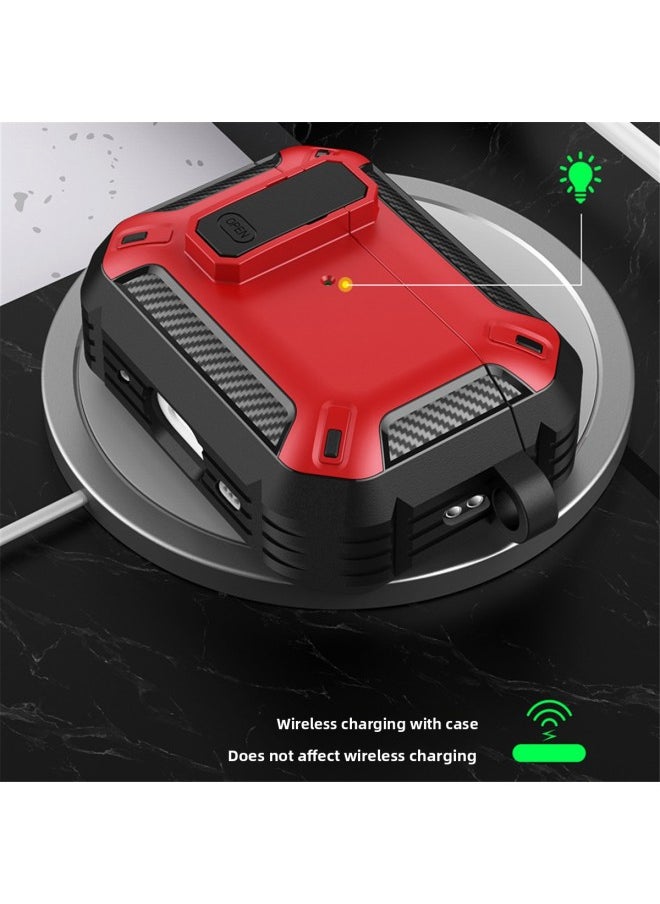 Generic - Applicable To AirPods 4 Wireless Bluetooth Headphone Set For Apple Pro2 Silicone Headphone Protective Shell 2/3 Generation With Switch-Color:Gray And Black-Applicable Model:Airpods Pro - Image 1