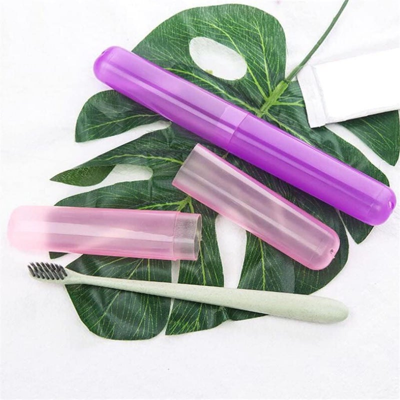 Glitzn Travelling Toothbrush Holder | Portable Hiking Camping Travel Toothbrush & Toothpaste Holder Bathroom Organizer (Multi Colour) (Pack of 4) - Image 3