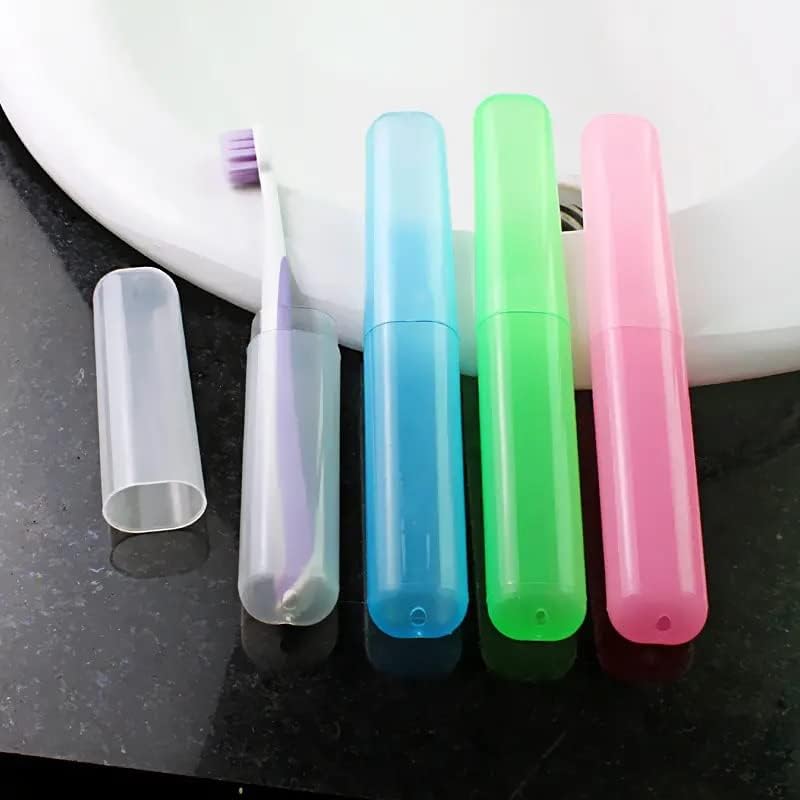 Glitzn Travelling Toothbrush Holder | Portable Hiking Camping Travel Toothbrush & Toothpaste Holder Bathroom Organizer (Multi Colour) (Pack of 4) - Image 5