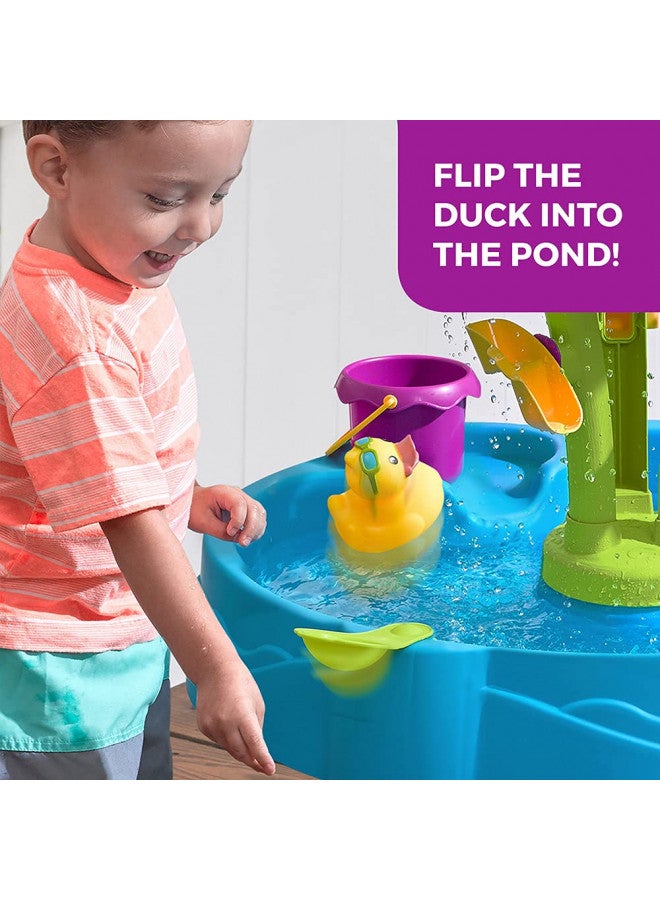Step2 برج رش الصيف من Step2 لطاولة الماء للأطفال، طاولة حسية مائية للأطفال في الهواء الطلق، للأعمار من 1.5+ سنوات، 8 قطع من ملحقات ألعاب الماء، أزرق وأخضر - Image 3