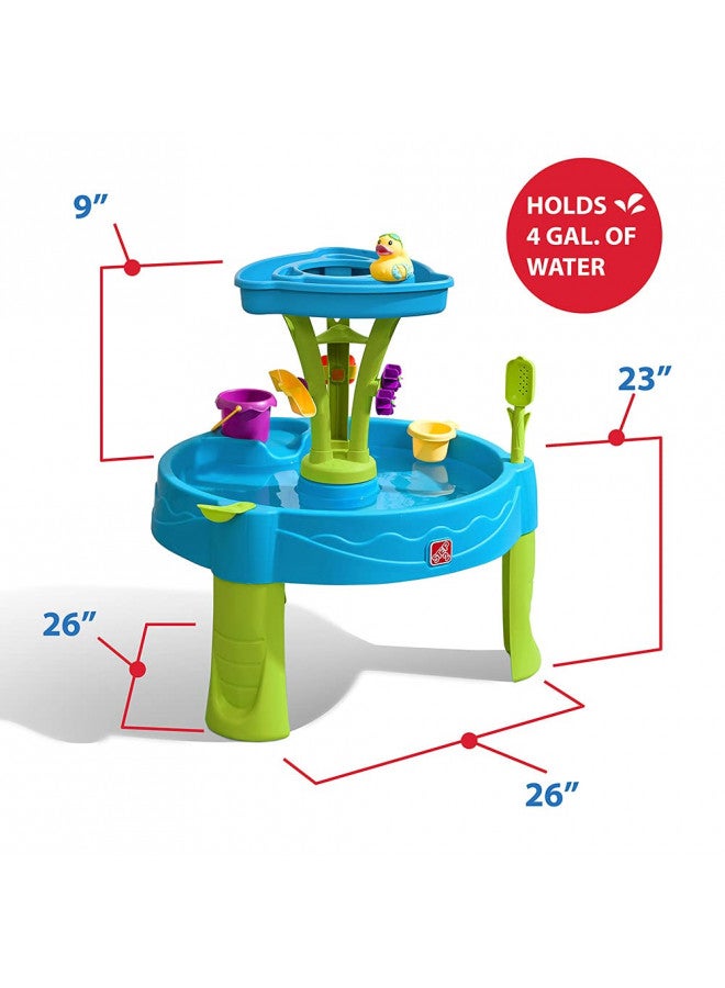 Step2 برج رش الصيف من Step2 لطاولة الماء للأطفال، طاولة حسية مائية للأطفال في الهواء الطلق، للأعمار من 1.5+ سنوات، 8 قطع من ملحقات ألعاب الماء، أزرق وأخضر - Image 1