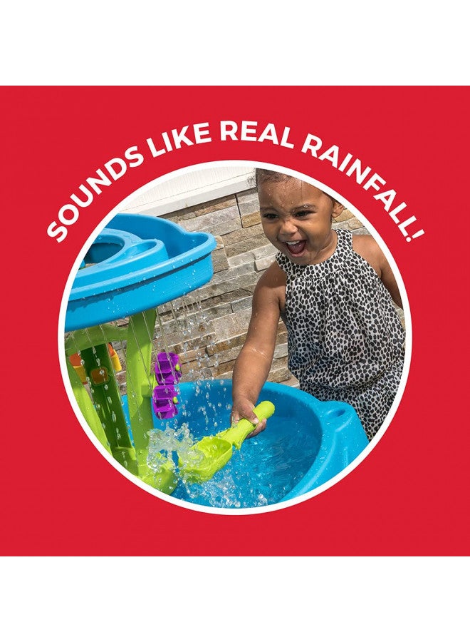 Step2 برج رش الصيف من Step2 لطاولة الماء للأطفال، طاولة حسية مائية للأطفال في الهواء الطلق، للأعمار من 1.5+ سنوات، 8 قطع من ملحقات ألعاب الماء، أزرق وأخضر - Image 2
