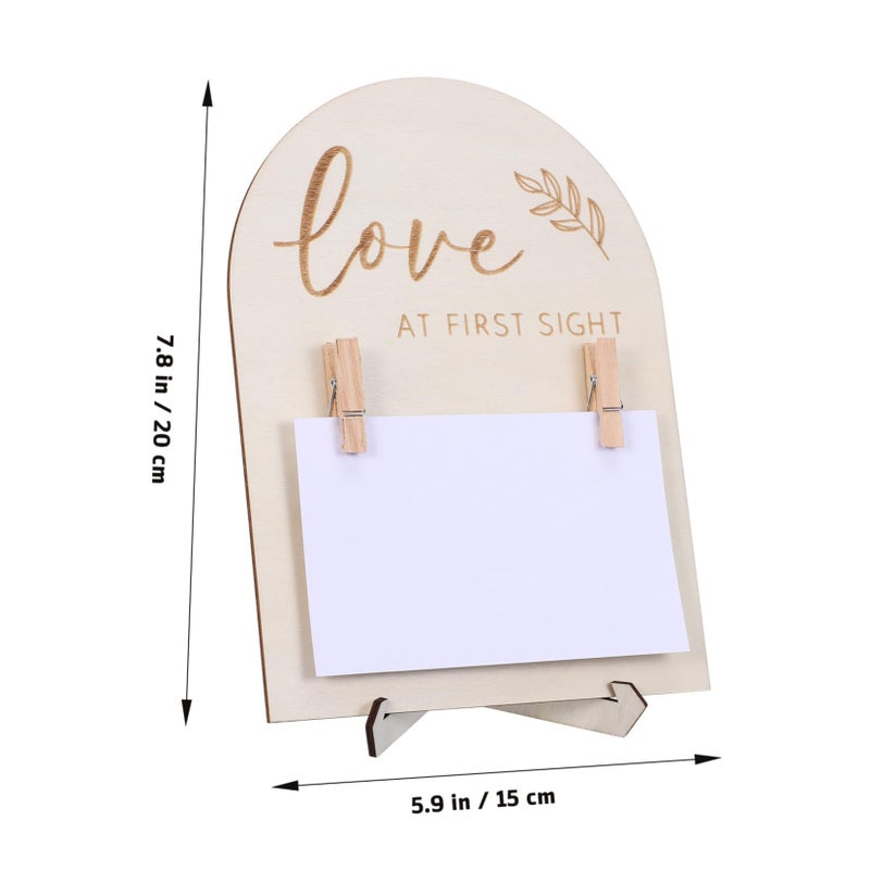 Wooden Sonogram Picture Frame with Stand and Clips for Nursery Decor and Baby Shower - Image 3