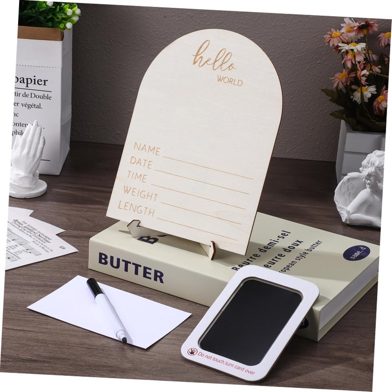 Wooden Sonogram Picture Frame with Stand and Clips for Nursery Decor and Baby Shower - Image 5
