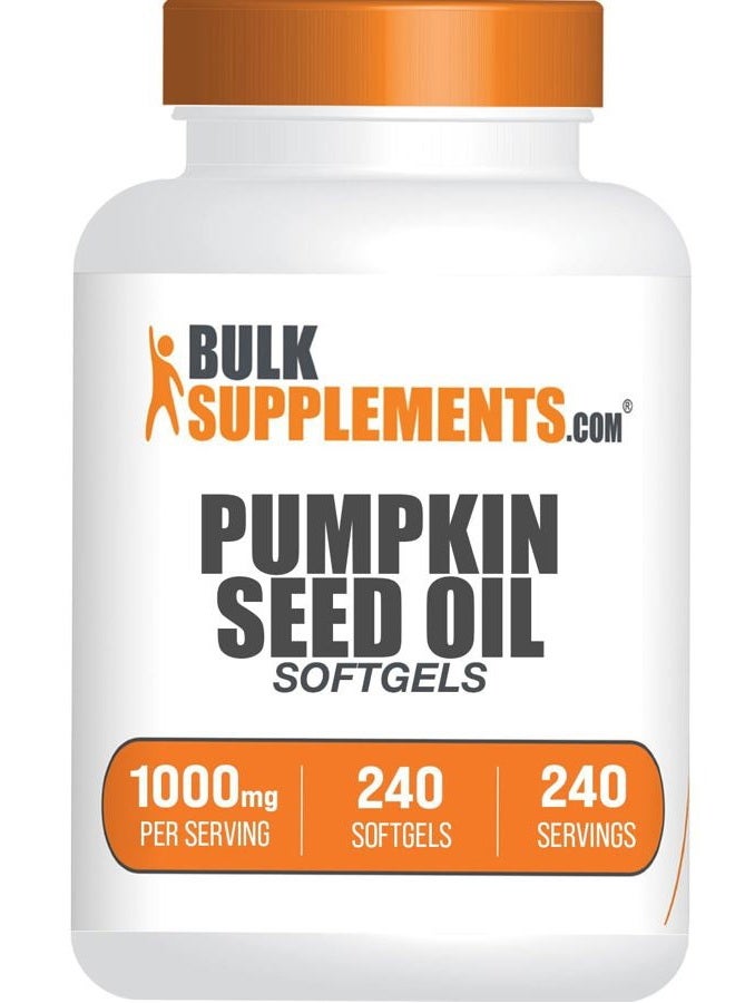 BulkSupplements زيت بذور اليقطين في كبسولات زيت بذور اليقطين، مكمل زيت بذور اليقطين 1000 ملغ، مكمل عشبي، خالي من الغلوتين، 1 كبسولة - Image 1