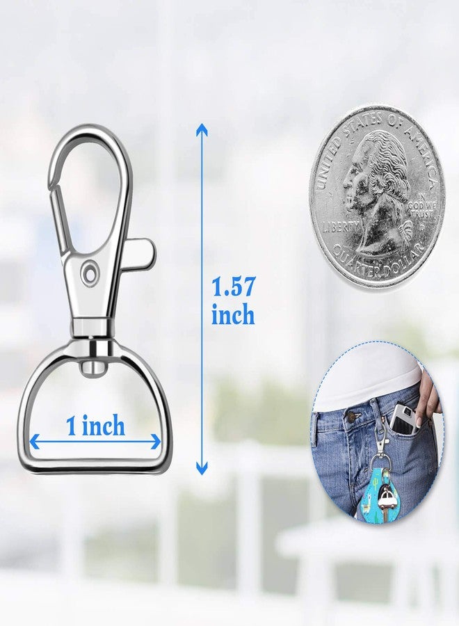 انزيوس مشبك سلسلة مفاتيح أنيزوس، مشبك حلقة D، سلسلة مفاتيح، حبل تعليق، خطافات دوارة، مشبك على حلقة المفاتيح للأعمال اليدوية وإكسسوارات الحقائب (1 بوصة) - Image 3