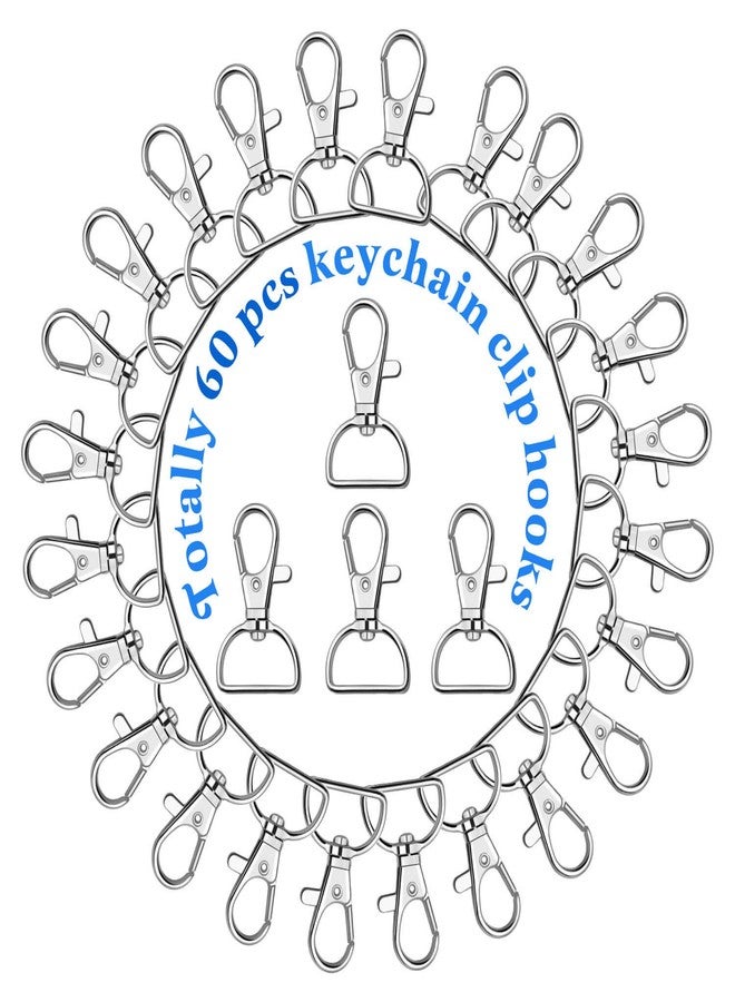 انزيوس مشبك سلسلة مفاتيح أنيزوس، مشبك حلقة D، سلسلة مفاتيح، حبل تعليق، خطافات دوارة، مشبك على حلقة المفاتيح للأعمال اليدوية وإكسسوارات الحقائب (1 بوصة) - Image 2