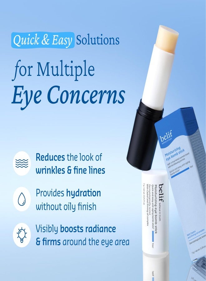 belif Moisturizing Eye Bomb Stick Eye Balm Firms and Reduces Fine Lines & Wrinkles | Radiant Eyes | with Shea Butter & Firming Oil Complex for Hydration & Elasticity | K-Beauty - Image 2