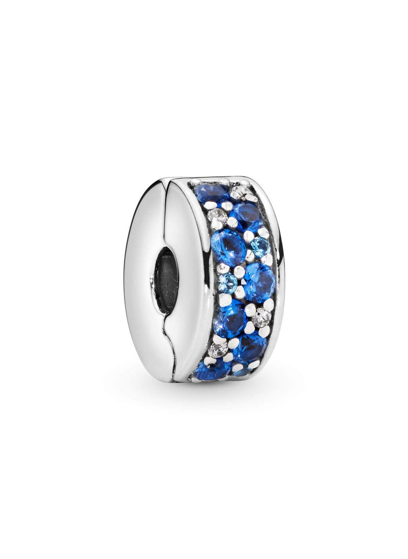 PANDORA - PANDORA Jewelry Blue Pave Clip Crystal and Cubic Zirconia Charm 791817NSBMX - Image 1