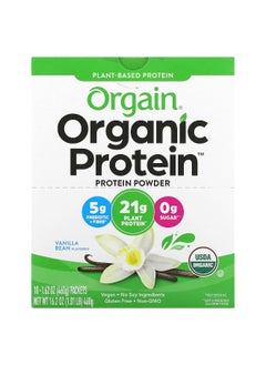 Orgain Orgain, Organic Protein Powder, Plant-Based, Vanilla Bean, 10 Packets, 1.62 oz (46 g) Each  - Image 1