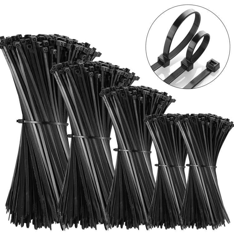 VTECHOLOGY 100Pcs 12 Inch Reusable Zip Toes 50lbs Tensile Strength Black Cable Ties, Nylon Adjustable Tie wrap Heavy Duty Zip Toes Tie Straps For Garden Plant Secure Vine, Home, Office Use - Image 2