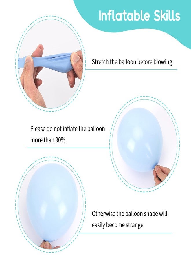 RUBFAC 129pcs Blue Green Balloons Different Sizes 18 12 10 5 Inch for Garland Arch, Green Blue Balloons for Birthday Baby Shower Gender Reveal Wedding Party Decoration - Image 3