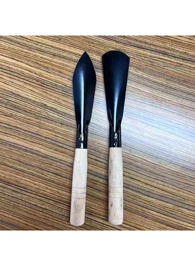 2pcs Heavy Duty Metal Garden Trowel Set With Ergonomic Handle For Digging Weeding Transplanting - Image 1