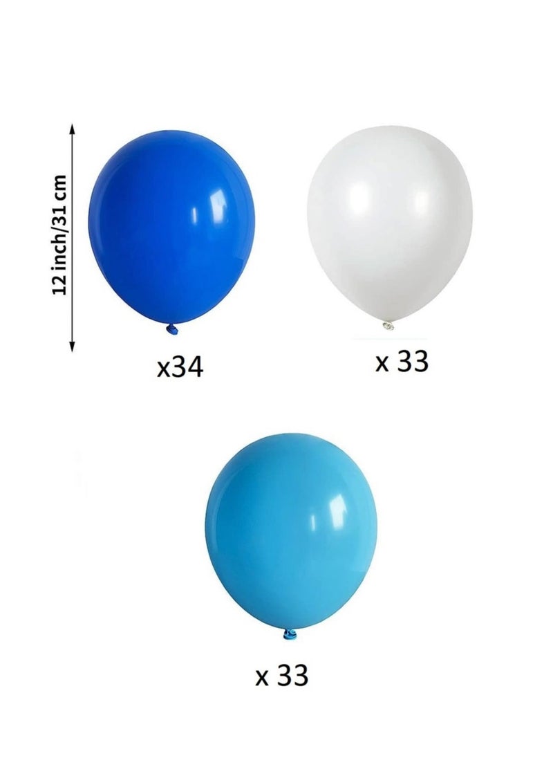 Boxwoods 100 PCS Of Blue And White Balloons For Baby Shower Gender Reveal And Superhero Birthday Party Decoration  - Image 2