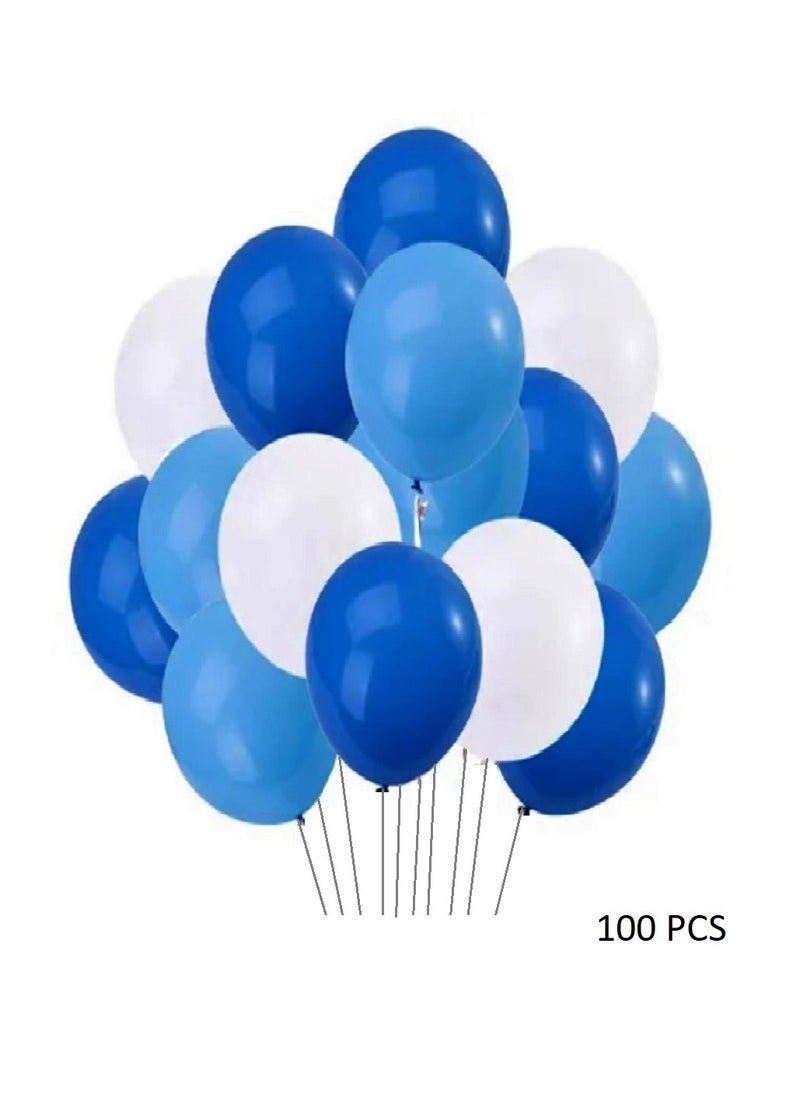 Boxwoods 100 PCS Of Blue And White Balloons For Baby Shower Gender Reveal And Superhero Birthday Party Decoration  - Image 1