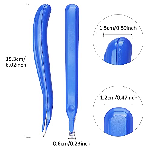 ZZTX 3 PCS Professional Magnetic Staple Remover Puller Staples Remover Staple Removal Tool for School Office Home(Blue, Rose, Green) - Image 2