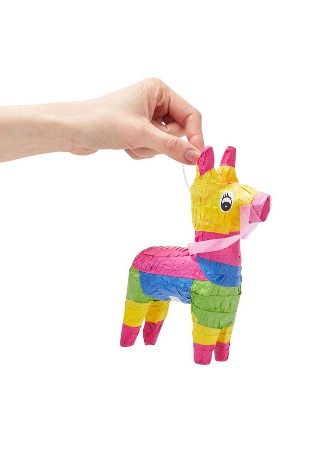 Juvale 3 Piece Mini Rainbow Donkey Pinata Set For Cinco De Mayo Party Decorations, Birthdays, Mexican Fiesta Supplies (4 X 7.5 X 2 In)  - Image 4